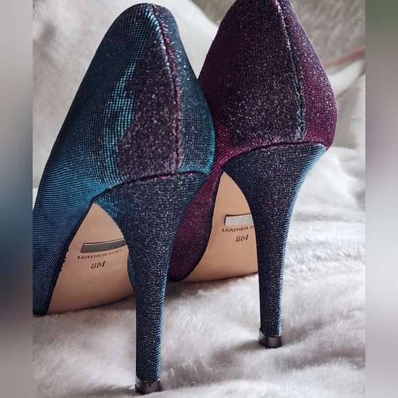 BADGLEY MISCHKA Multicolor Stiletto Platform Heels - Picture 1 of 7